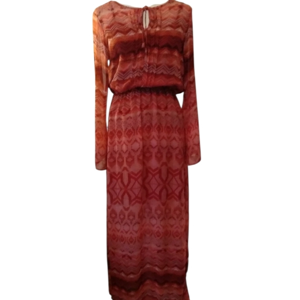 CATO maxi dress Aztec print. Small